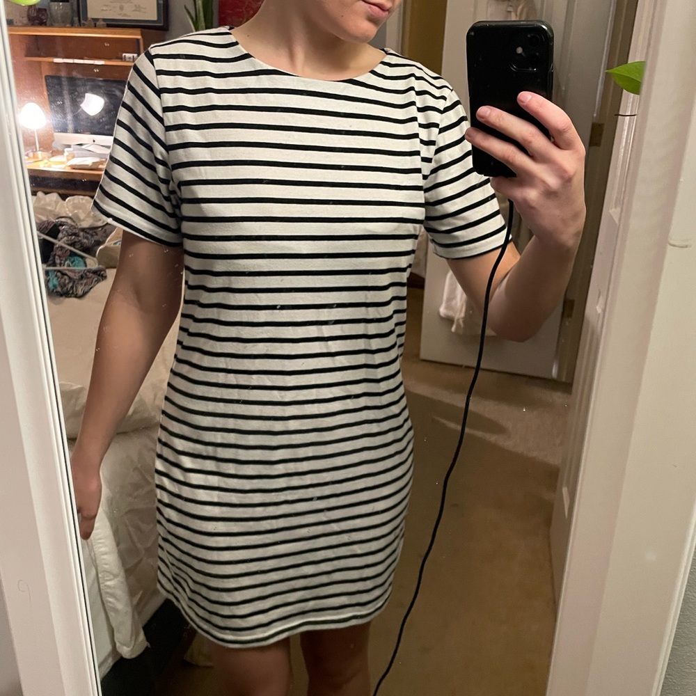 Striped shirt dress